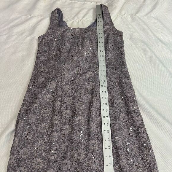 Alex‎ Evenings Lavender Silver 2 Pc Dress Jacket Set - Picture 8 of 12